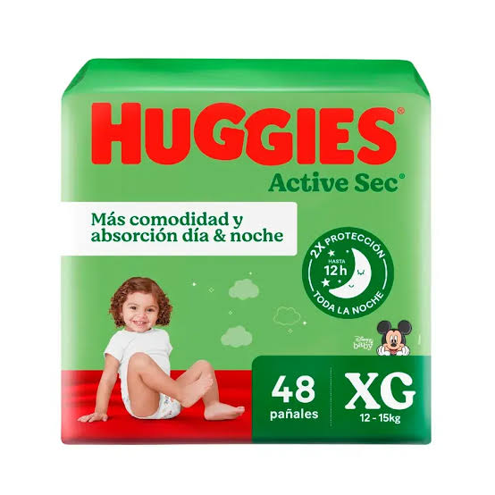 HUGGIES ACTIVE SEC XG x48unid