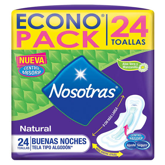 NOSOTRAS TOALLA HIGIENICA BUENAS NOCHES x24unid