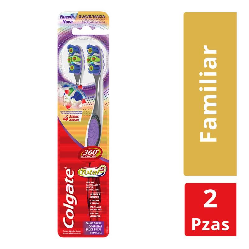 COLGATE CEPILLO 360 TOTAL 12 ADVANCED PACK x2unid